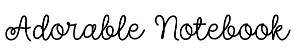 Adorable Notebook Font Image