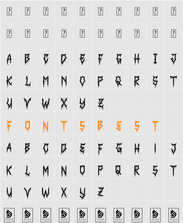 Criye Character Map