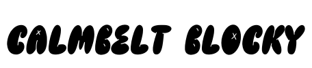 Calmbelt Blocky Font Image