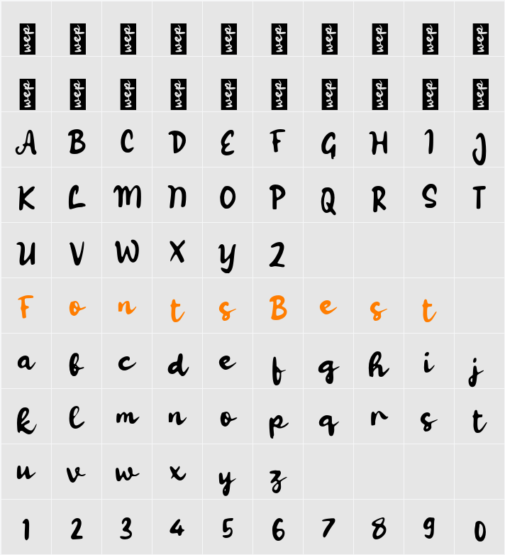 L Lasenta Character Map