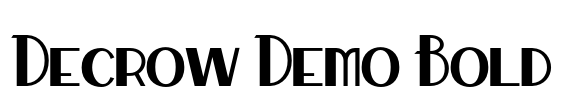 Decrow Demo Bold Font Image