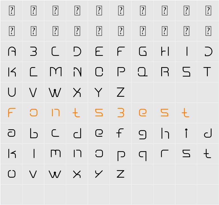 Nuixyber Pro Original Character Map