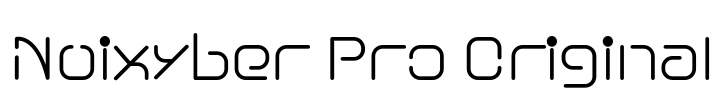 Nuixyber Pro Original Font Image