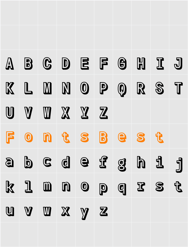 CS Genio Mono 3D Demo rudeRight Character Map