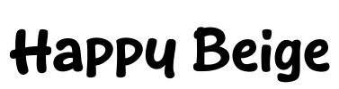 Happy Beige Font Image