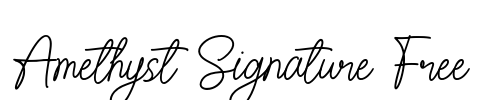 Amethyst Signature Free Font Image