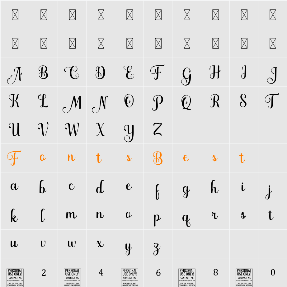 Garden Of Heaven Script Character Map