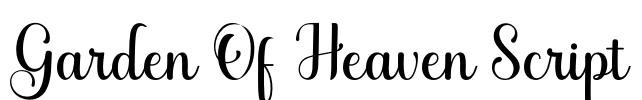 Garden Of Heaven Script Font Image