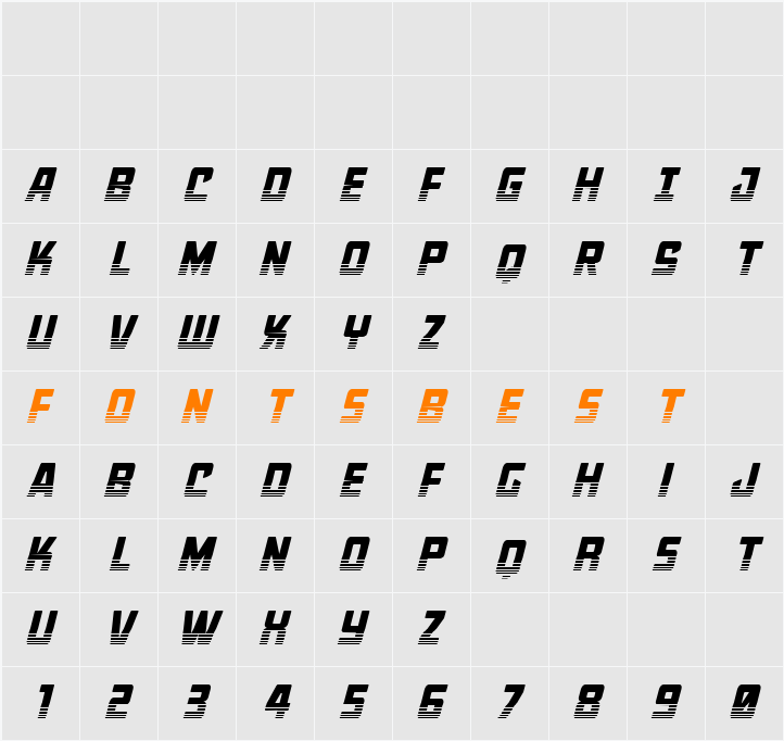 Quicky Nick Twotone Character Map