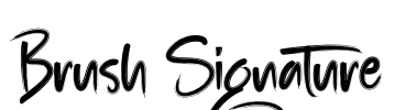Brush Signature Font Image