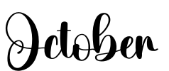 October Font Image