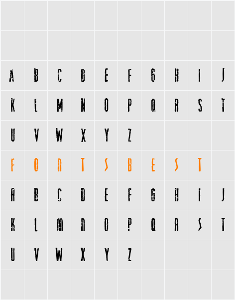 VTKS TALL Character Map