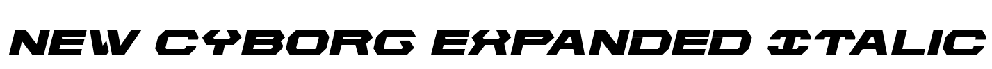 New Cyborg Expanded Italic Font Image