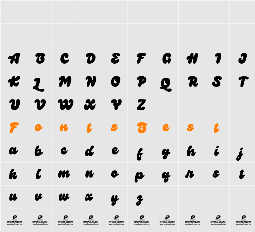 Super Taste DEMO Character Map