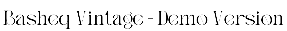 Basheq Vintage - Demo Version Font Image