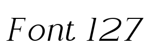 Font 127 Font Image