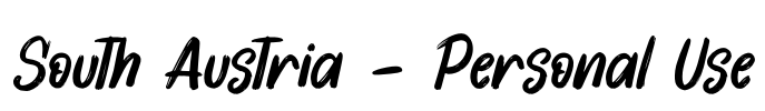 South Austria - Personal Use Font Image
