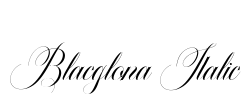 Blacglona Italic Font Image