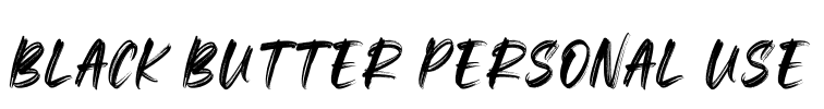 Black Butter Personal Use Font Image