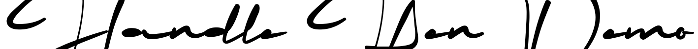 Handle Pen Demo Font Image
