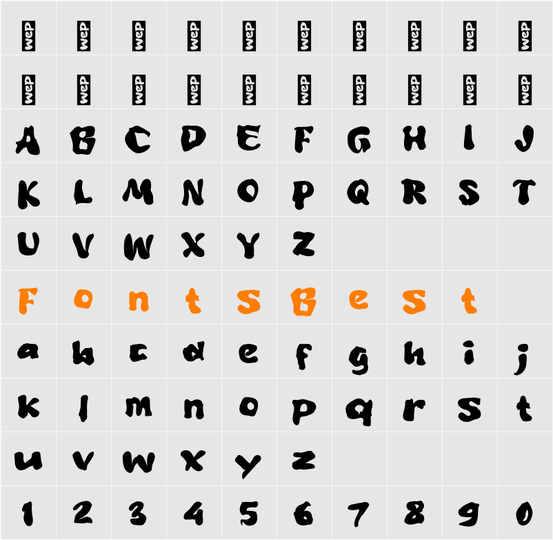 M Munlow Character Map