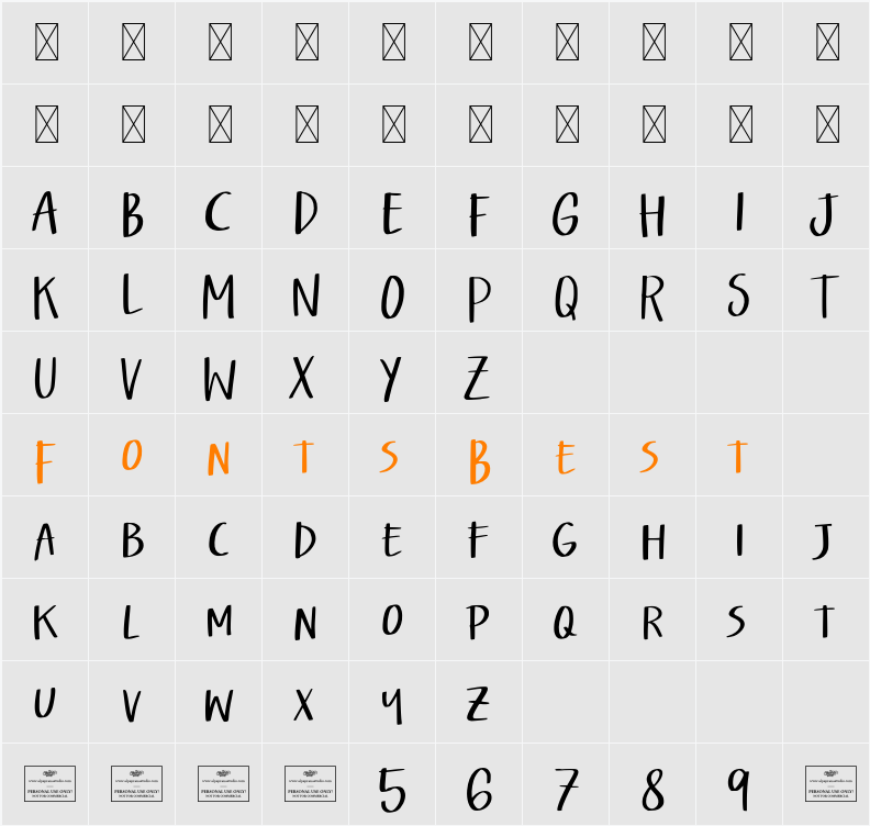 Salting Character Map