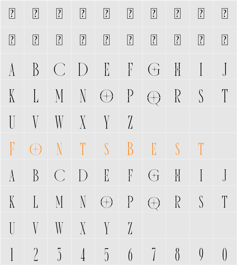 Motague Character Map