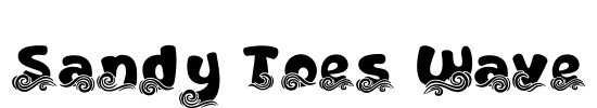Sandy Toes Wave Font Image