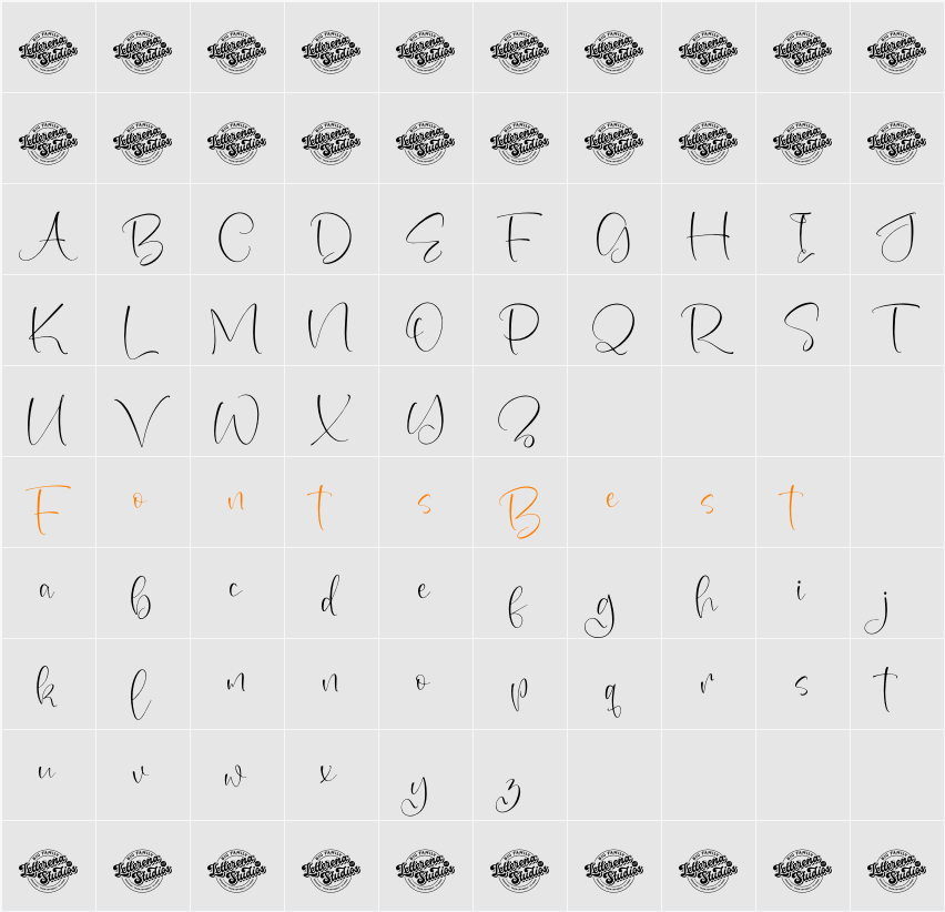 Sparkle Perfection DEMO VERSION Character Map