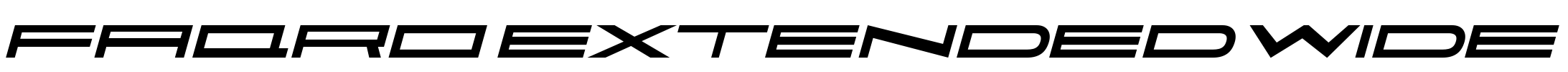 Faqro Extended Wide Font Image