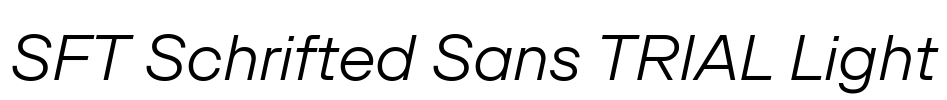 SFT Schrifted Sans TRIAL Light Font Image
