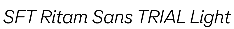 SFT Ritam Sans TRIAL Light Font Image