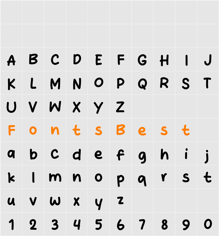 Cheflat Character Map