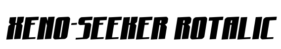 Xeno-Seeker Rotalic Font Image