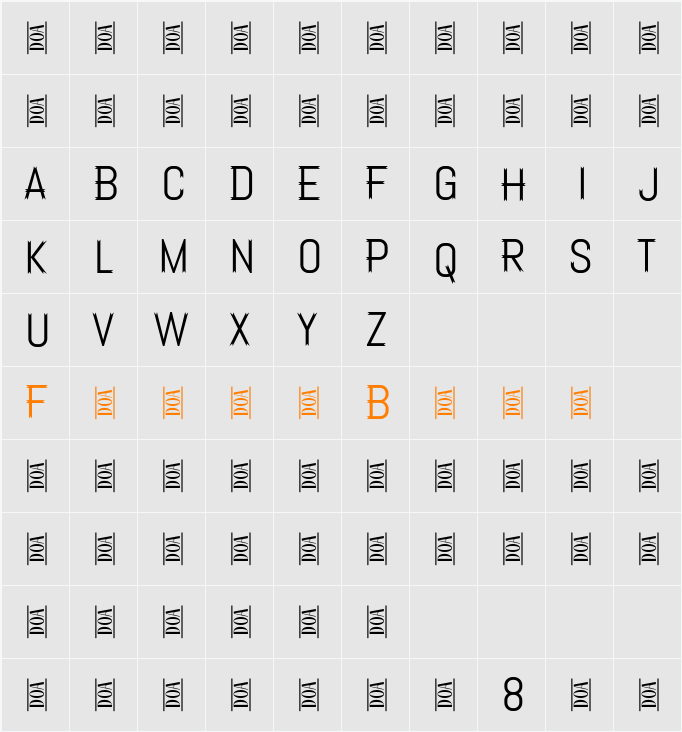 Apache Character Map