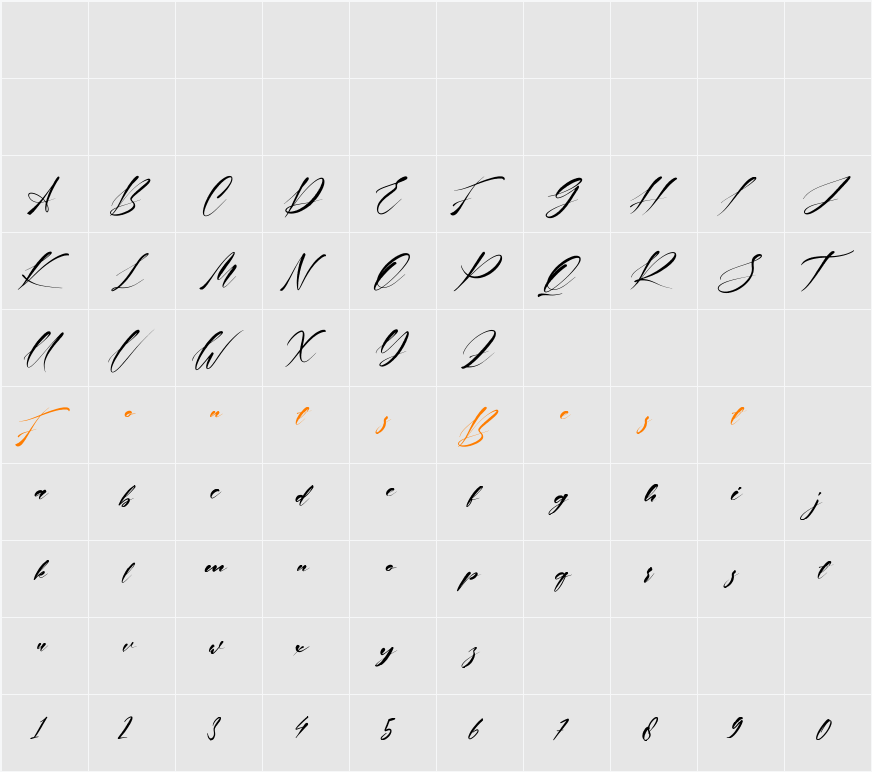 Anstting Kishon Character Map