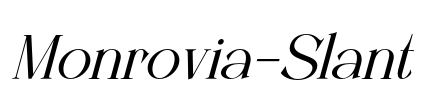 Monrovia-Slant Font Image