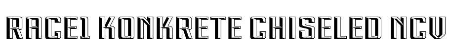 RACE1 KONKRETE CHISELED NCV Font Image