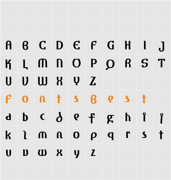 Amhara reduced Character Map