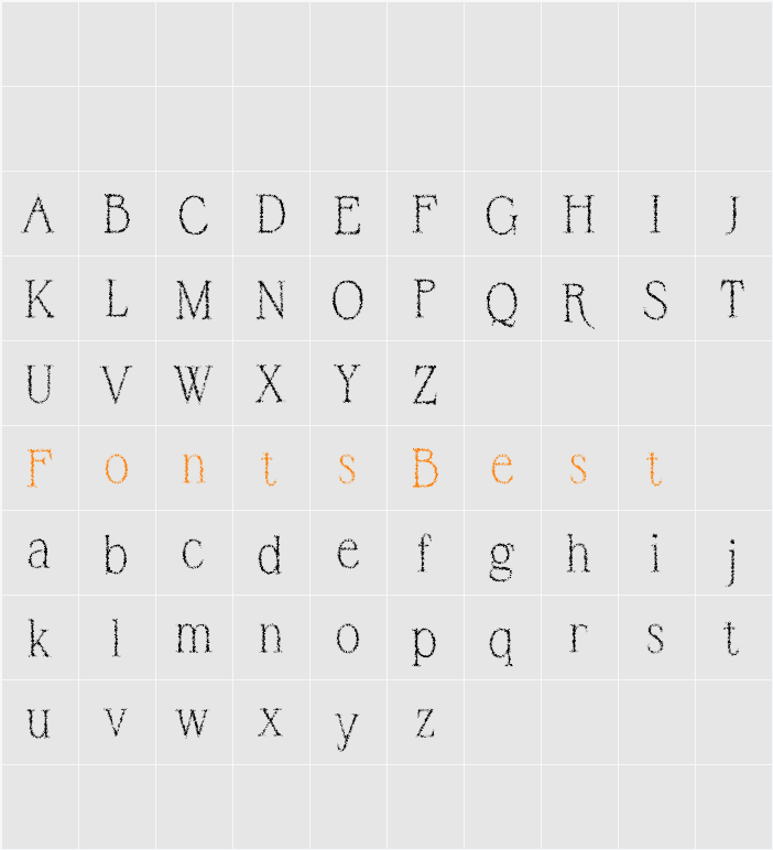 Bornean Unfocus Demo Character Map