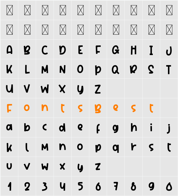 Molla Character Map