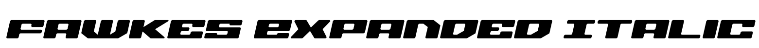Fawkes Expanded Italic Font Image