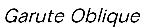 Garute Oblique Font Image