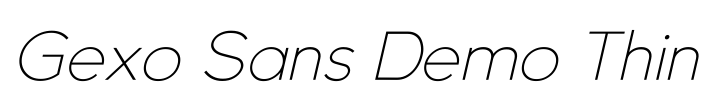 Gexo Sans Demo Thin Font Image