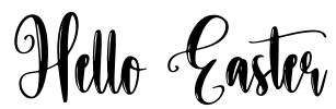Hello Easter Font Image