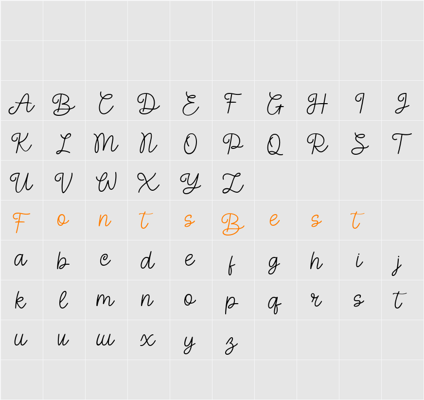 The Brightly Character Map