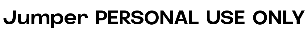 Jumper PERSONAL USE ONLY Font Image