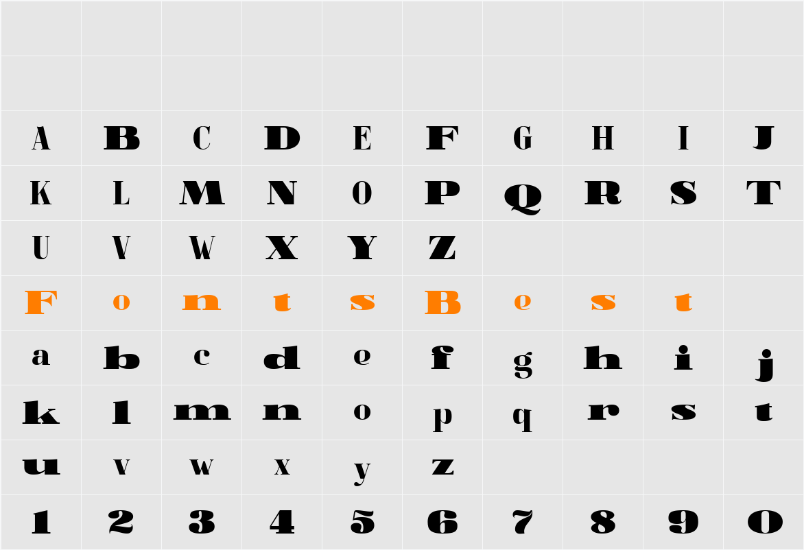 Soleram Demo Character Map