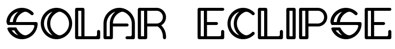 SOLAR ECLIPSE Font Image