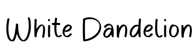 White Dandelion Font Image
